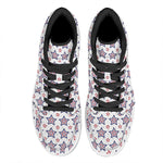 4th of July USA Star Pattern Print High Top Leather Sneakers