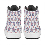4th of July USA Star Pattern Print High Top Leather Sneakers