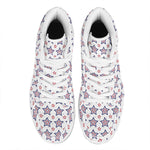 4th of July USA Star Pattern Print High Top Leather Sneakers