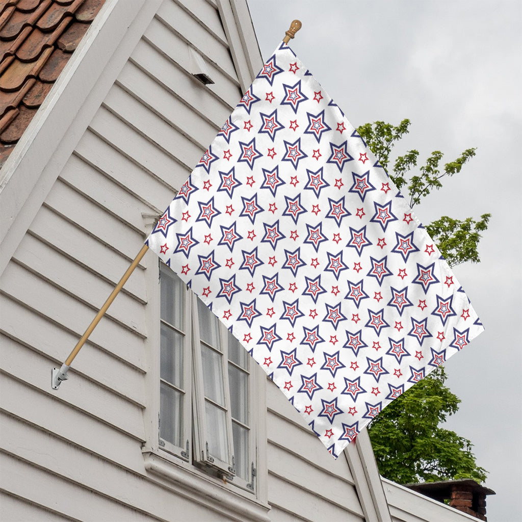 4th of July USA Star Pattern Print House Flag