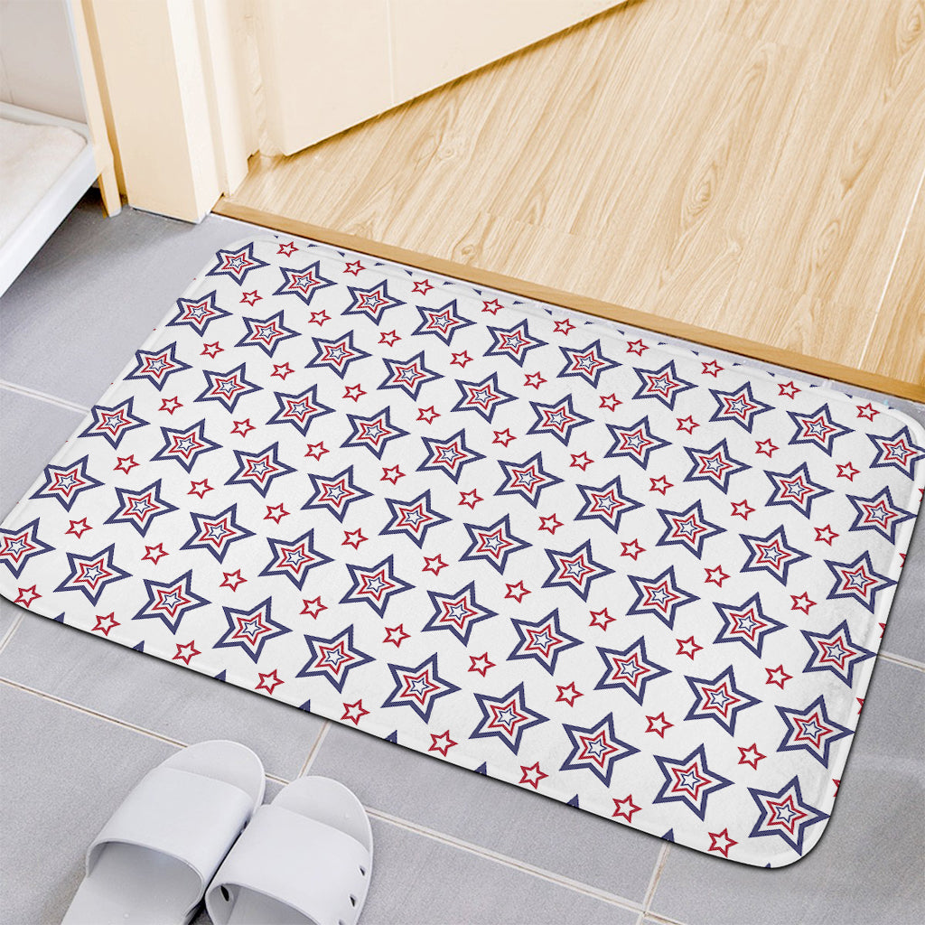4th of July USA Star Pattern Print Indoor Door Mat