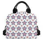 4th of July USA Star Pattern Print Insulated Lunch Bag