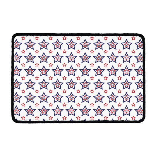 4th of July USA Star Pattern Print Kitchen Mat