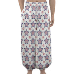 4th of July USA Star Pattern Print Lantern Pants