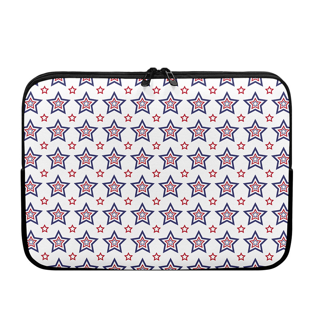 4th of July USA Star Pattern Print Laptop Sleeve