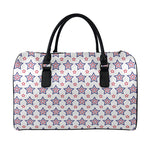 4th of July USA Star Pattern Print Leather Duffle Bag