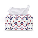 4th of July USA Star Pattern Print Leather Tissue Box Cover