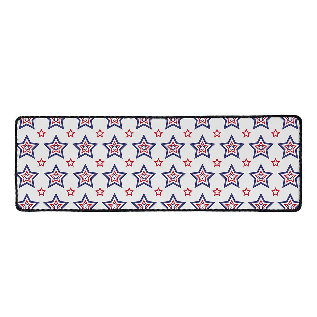 4th of July USA Star Pattern Print Long Kitchen Mat