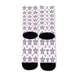 4th of July USA Star Pattern Print Long Socks