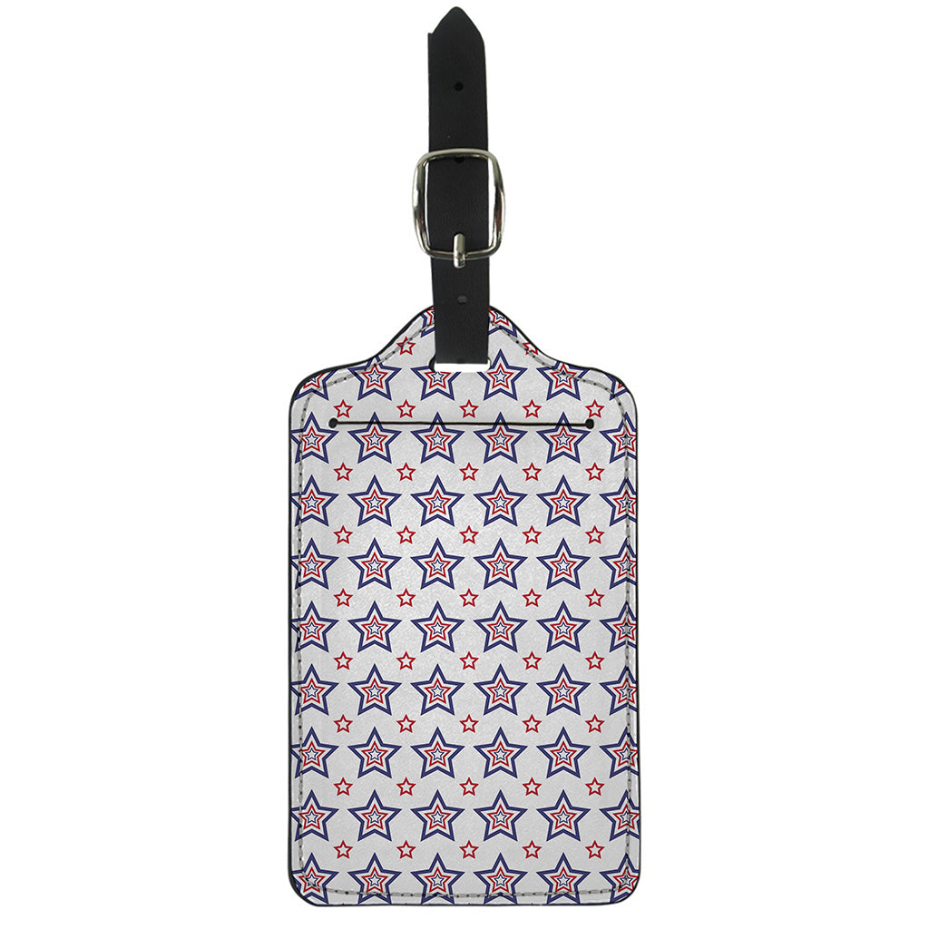 4th of July USA Star Pattern Print Luggage Tag