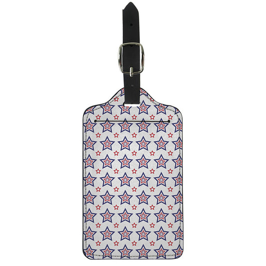 4th of July USA Star Pattern Print Luggage Tag