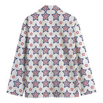 4th of July USA Star Pattern Print Men's Blazer