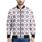 4th of July USA Star Pattern Print Men's Bomber Jacket