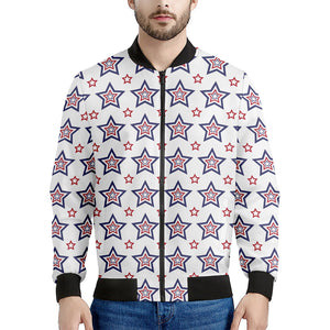 4th of July USA Star Pattern Print Men's Bomber Jacket