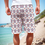 4th of July USA Star Pattern Print Men's Cargo Shorts