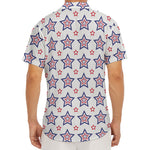 4th of July USA Star Pattern Print Men's Deep V-Neck Shirt