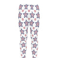 4th of July USA Star Pattern Print Men's Leggings