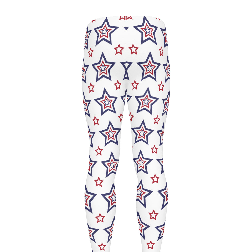 4th of July USA Star Pattern Print Men's leggings