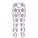 4th of July USA Star Pattern Print Men's leggings
