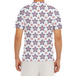 4th of July USA Star Pattern Print Men's Short Sleeve Rash Guard