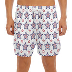 4th of July USA Star Pattern Print Men's Split Running Shorts