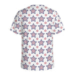 4th of July USA Star Pattern Print Men's Sports T-Shirt