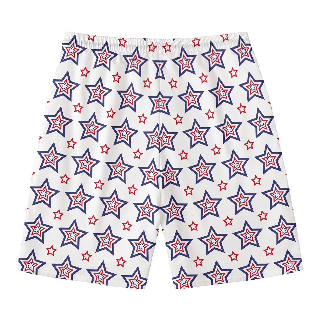 4th of July USA Star Pattern Print Men's Swim Trunks