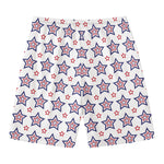 4th of July USA Star Pattern Print Men's Swim Trunks
