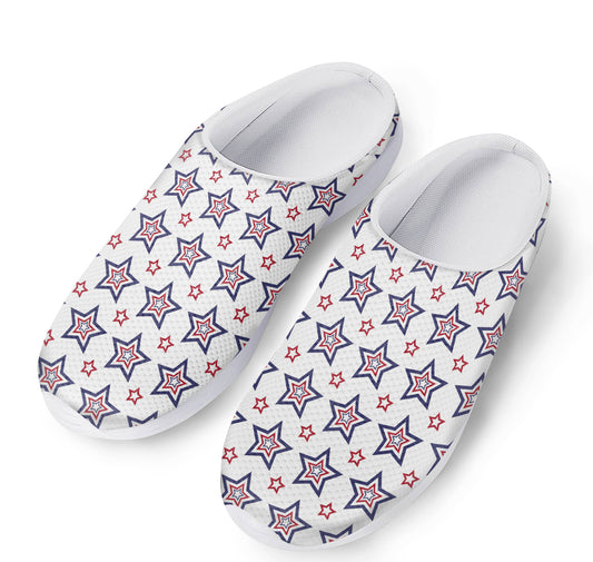 4th of July USA Star Pattern Print Mesh Casual Shoes