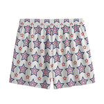 4th of July USA Star Pattern Print Mesh Shorts