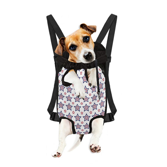 4th of July USA Star Pattern Print Pet Carrier Backpack