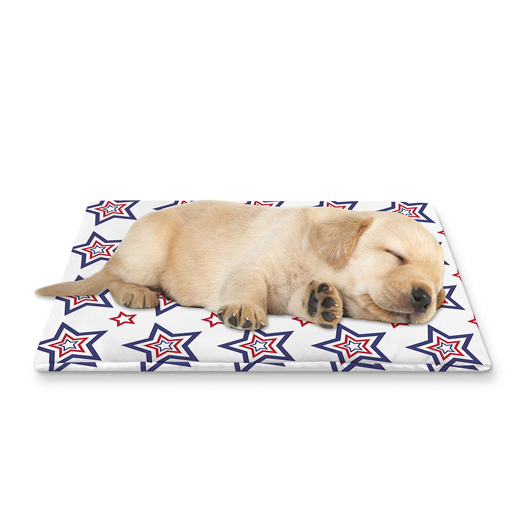 4th of July USA Star Pattern Print Pet Cooling Mat Cover
