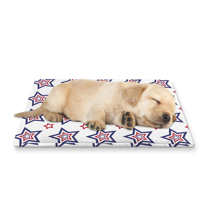 4th of July USA Star Pattern Print Pet Cooling Mat Cover