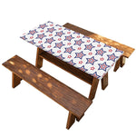 4th of July USA Star Pattern Print Picnic Table Cover