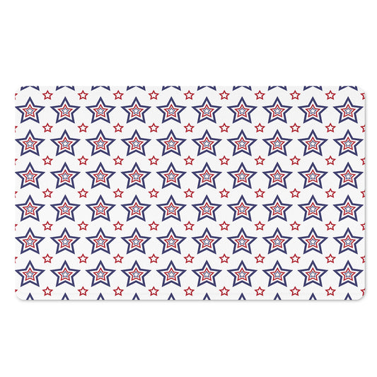 4th of July USA Star Pattern Print Polyester Doormat