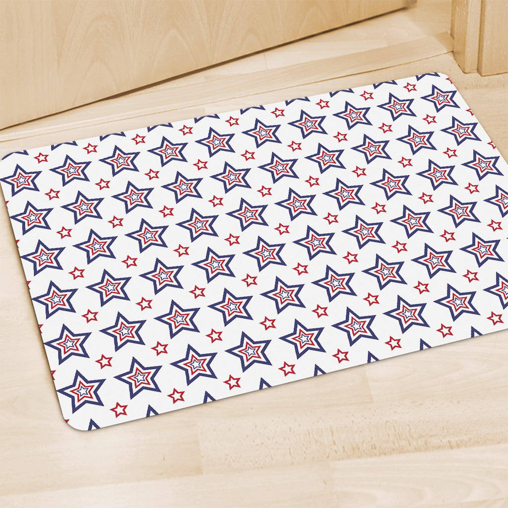 4th of July USA Star Pattern Print Polyester Doormat
