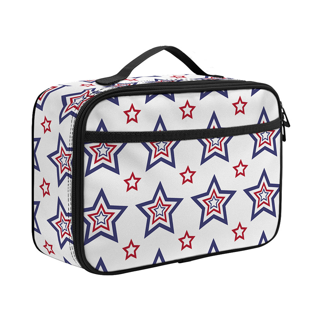 4th of July USA Star Pattern Print Portable Lunch Bag