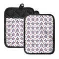 4th of July USA Star Pattern Print Pot Holders With Pocket