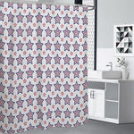 4th of July USA Star Pattern Print Premium Shower Curtain