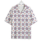 4th of July USA Star Pattern Print Rayon Hawaiian Shirt