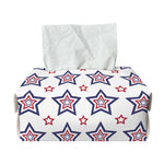 4th of July USA Star Pattern Print Rectangle Tissue Box Cover
