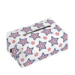 4th of July USA Star Pattern Print Rectangle Tissue Box Cover