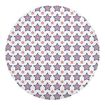 4th of July USA Star Pattern Print Round Blanket