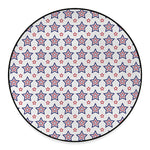 4th of July USA Star Pattern Print Round Floor Mat