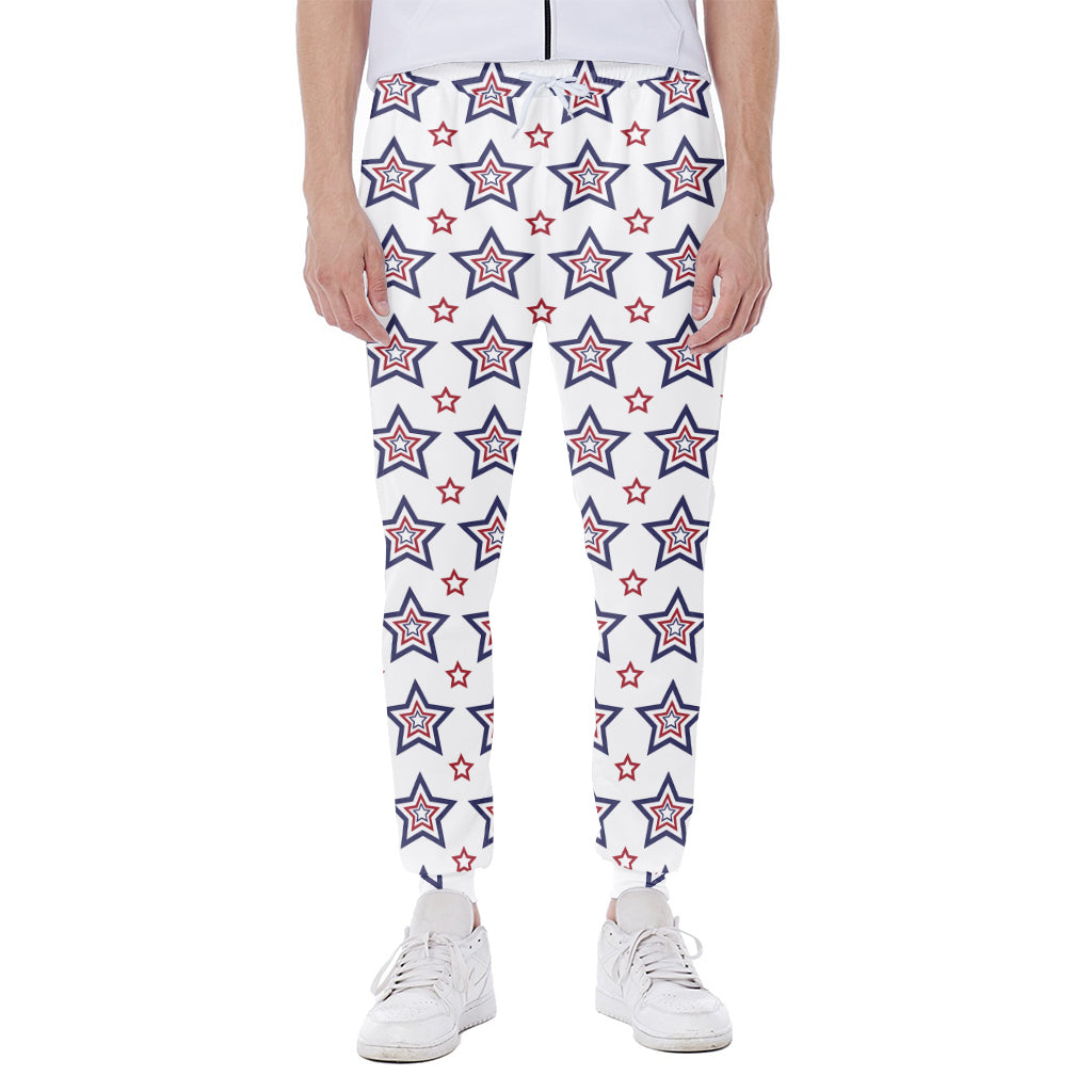 4th of July USA Star Pattern Print Scuba Joggers