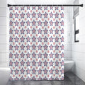 4th of July USA Star Pattern Print Shower Curtain