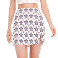 4th of July USA Star Pattern Print Side Slit Mini Skirt
