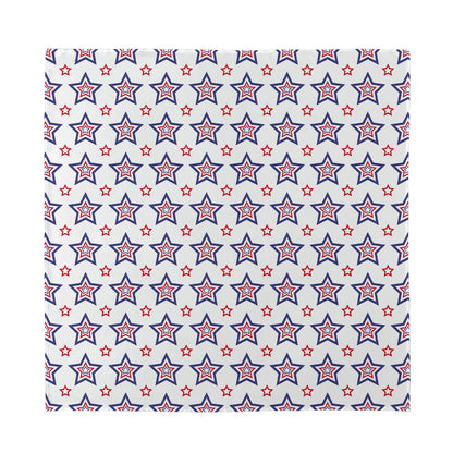 4th of July USA Star Pattern Print Silk Bandana