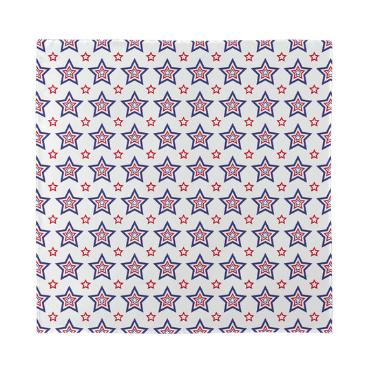 4th of July USA Star Pattern Print Silk Bandana
