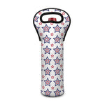 4th of July USA Star Pattern Print Single Neoprene Wine Tote